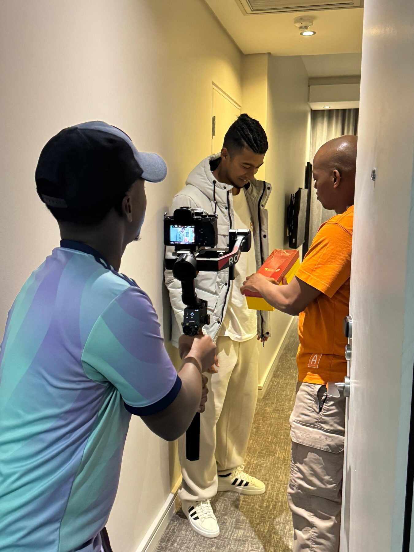 Ether Ent. crew filming on location